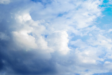 Blue sky background with white clouds