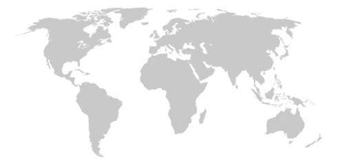 Foto op Plexiglas anti-reflex World map. Flat Earth worldmap with continent silhouettes © MicroOne