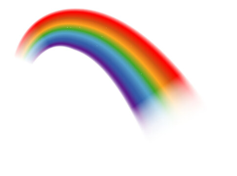 Colorful rainbow. Magic unicorn arch. Light bow