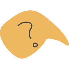 Text bubble with a question mark