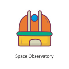 Space Observatory Vector Filled outline Icon Design illustration. Space Symbol on White background EPS 10 File