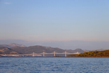New modern bridge on Peljesac peninsula, connecting southeastern Croatian semi-exclave to the rest of the country.