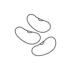 Kidney beans vector sign symbol line icon