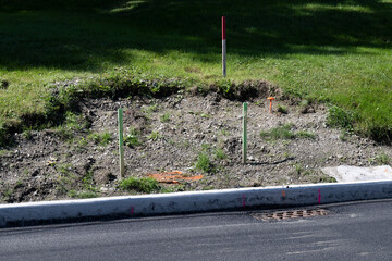 A damaged property because of new pave road