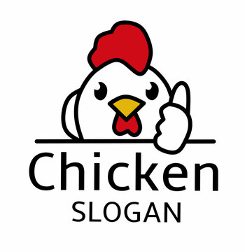 chicken food vector logo design