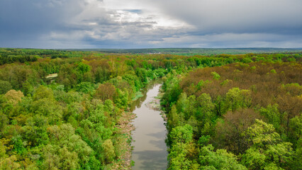 Obraz premium aerial photography of rural nature