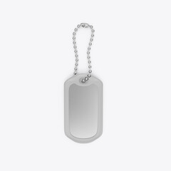 Metallic Tag Mockup. 3D render