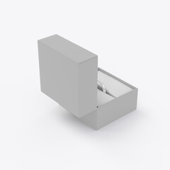Wedding Rings Box Mockup. 3D render