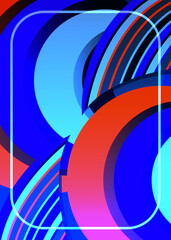 Obraz premium Abstract illustration design with bright blue color combination pattern, for poster or banner background and many things.