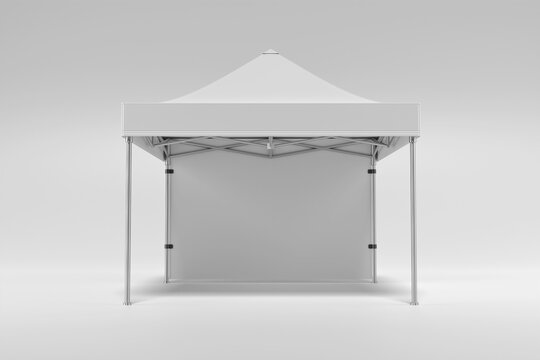 3D Render Blank Display Tent for Mockup