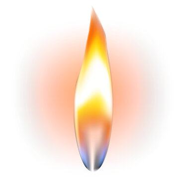 Fire flame. Realistic light from hot burning gas