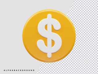 Dollar icon 3d illustration