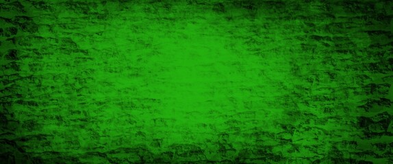 Abstract dark background stage, copy space, colorful neon green lights, bright reflections. Design concept for illustrations, decoration, wallpaper, backdrop, cinema scene or presentation.