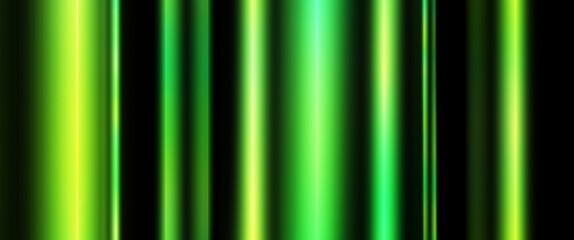 Abstract dark background stage, copy space, colorful neon green lights, bright reflections. Design concept for illustrations, decoration, wallpaper, backdrop, cinema scene or presentation