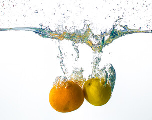 lemon in water splash © Anton
