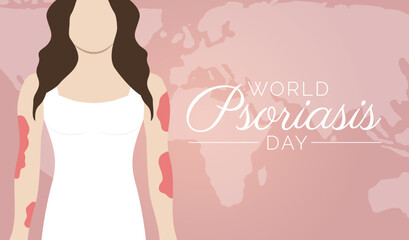 Pink World Psoriasis Day Vector Illustration Design