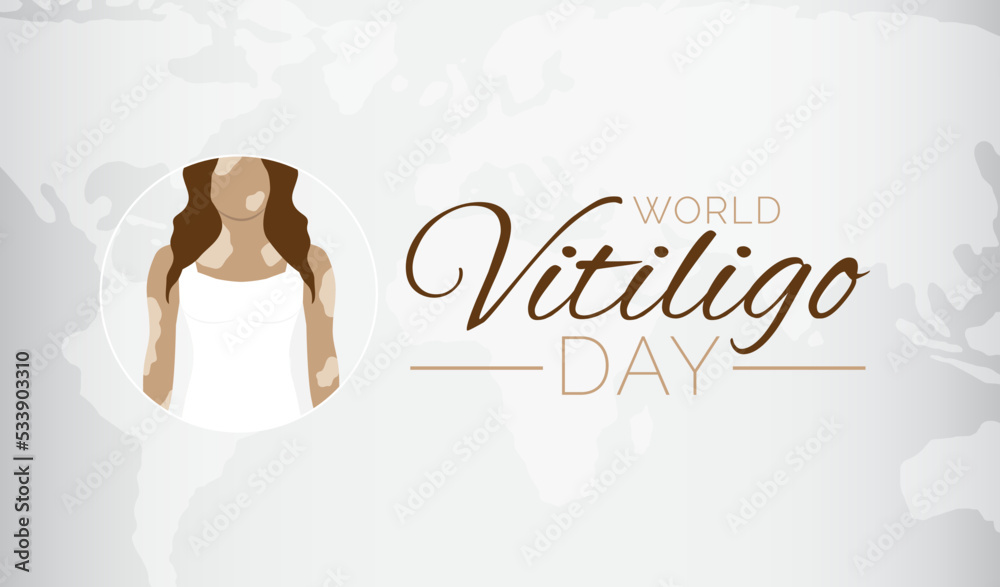 Wall mural light world vitiligo day background illustration