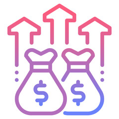 money line gradient icon