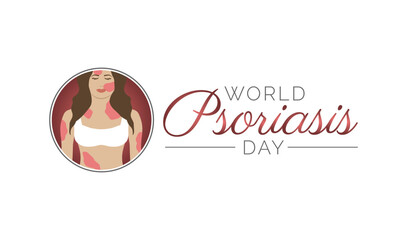 World Psoriasis Day Isolated Icon on White Background