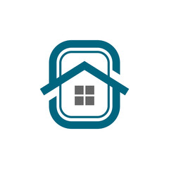 letter S house logo. good for real estate company or any business related to house.