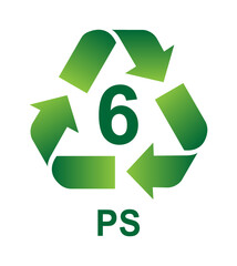 Recycling Symbols For Plastic. Vector icon illustration (PS)