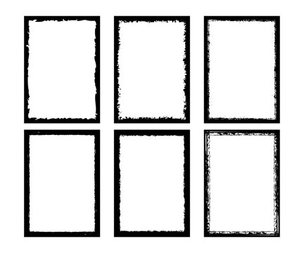 Grunge rectangular frame collection