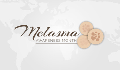 Melasma Awareness Month Vector Design with Dark Spot Removal Illustration