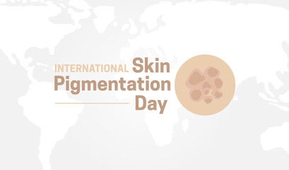 International Skin Pigmentation Day Background Design with Skin Illustration