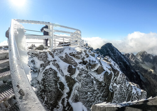 Lomnicky Stit in High Tatras, Slovakia mountains. 