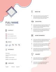 professional resume curriculum template with flat design 09