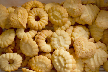 butter cookies ready for serve, crispy chip snack dairy freshness bakery photography for food sweet dessert background use