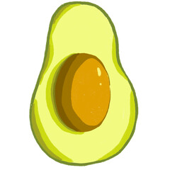 illustration of avocado slice