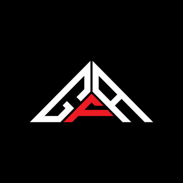 GFA letter logo creative design with vector graphic, GFA simple and modern logo in triangle shape.