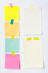 Abstract empty sticky note, isolated on white background