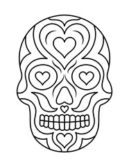 Skull coloring pages for kids