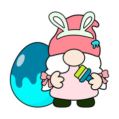 Gnomes Easter Filled clipart