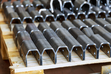 The finished product after bending on a sheet metal bending machine.