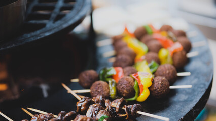 grilled falafel on the grill