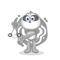 sloth hypnotizing cartoon. cartoon mascot vector