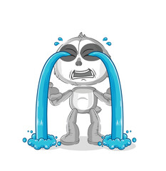 sloth crying illustration. character vector