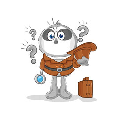 sloth detective vector. cartoon character