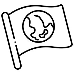 earth day flags icon