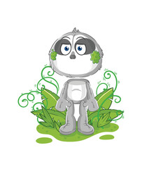 sloth waiting too long mascot. cartoon vector