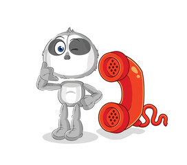 sloth call mascot. cartoon vector