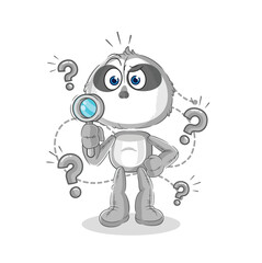 sloth searching illustration. character vector