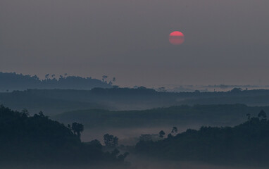sunrise in the mountains