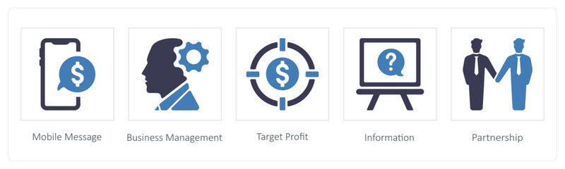 Obraz premium Mobile Message, Business Management 