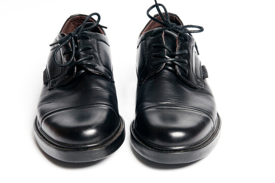 elegant leather man shoes isolated