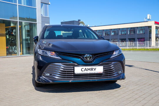 Camry In Front Of The Motor Show Closeup