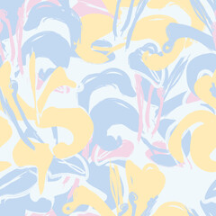 Floral Brush strokes Seamless Pattern Design